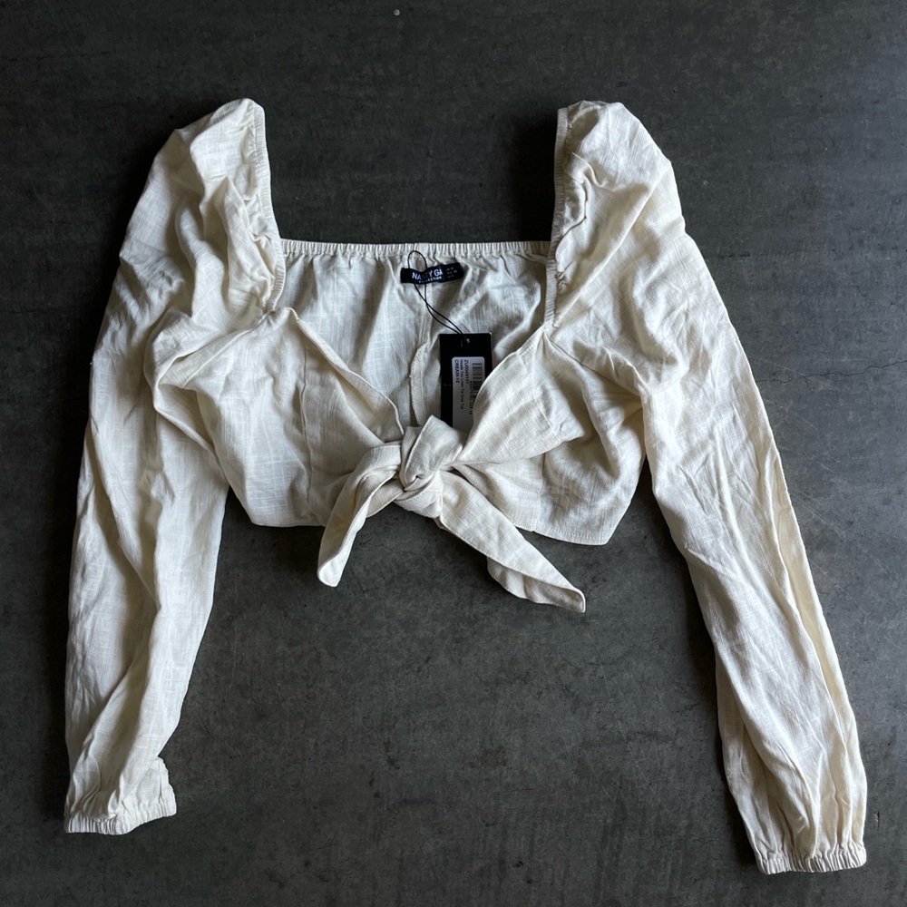 New nasty gal linen crop top